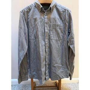 Patagonia Mens Organic Cotton Short Sleeve Button Down Shirt Gray Size Large